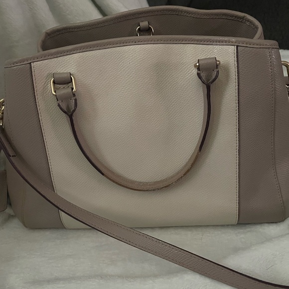 Coach Margot Carryall Color Block Crossgrain Leather Shoulder Bag Handbag Womens - Picture 2 of 6